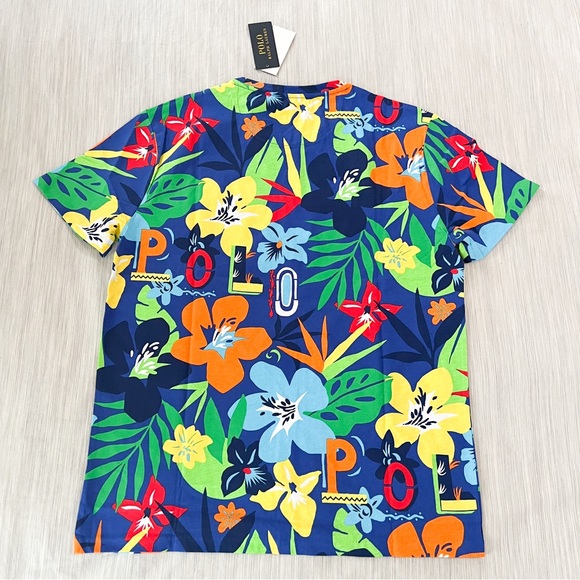Polo Ralph Lauren Tropical Print Cotton Tee - Picture 8 of 14